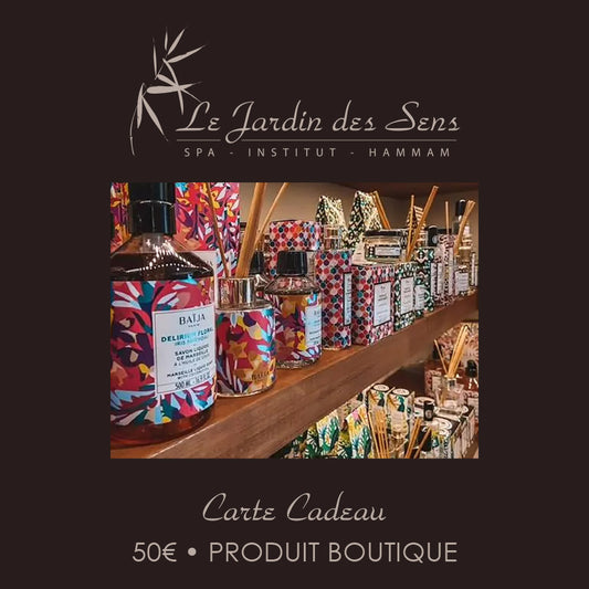 CARTE CADEAU PRODUIT BOUTIQUE • 50€