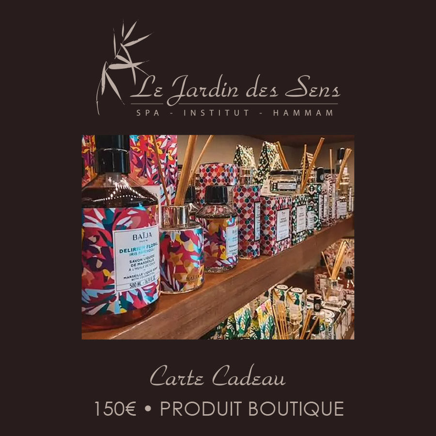CARTE CADEAU PRODUIT BOUTIQUE • 150€