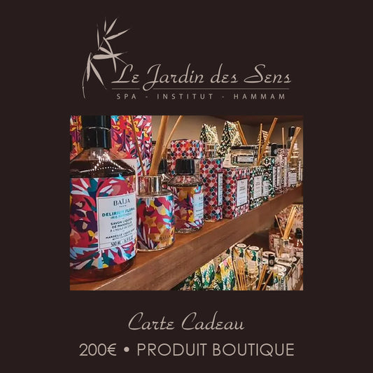 CARTE CADEAU PRODUIT BOUTIQUE • 200€